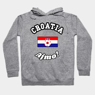 ⚽ Croatia Soccer, Zastava Hrvatske Flag, Ajmo! Team Spirit Hoodie